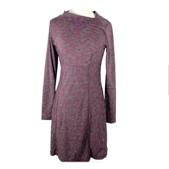 Prana Scramble Mock Neck Long Sleeve Athletic Dress Size XS - Picture 1 of 11